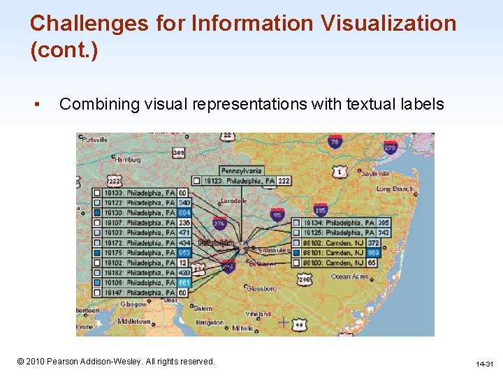 Challenges for Information Visualization (cont. ) • Combining visual representations with textual labels 1 Challenges for Information Visualization (cont. ) • Combining visual representations with textual labels 1