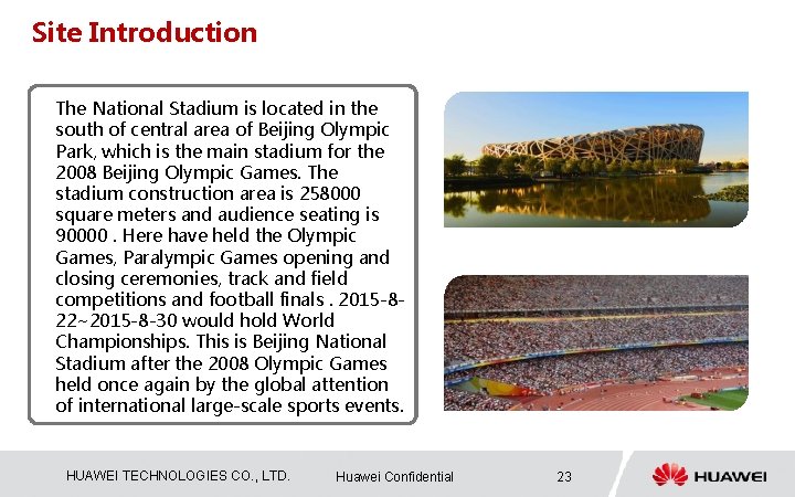 Site Introduction The National Stadium is located in the south of central area of