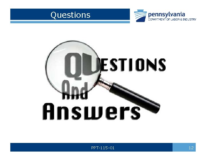 Questions PPT-115 -01 12 