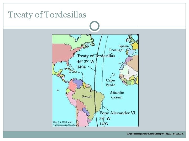 Treaty of Tordesillas http: //geography. about. com/library/weekly/aa 112999 a. htm Treaty of Tordesillas http: //geography. about. com/library/weekly/aa 112999 a. htm