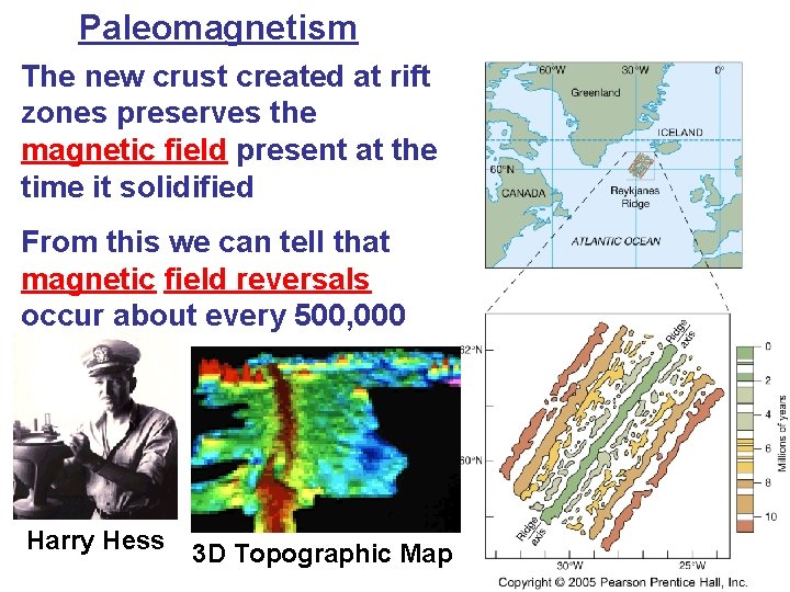 Paleomagnetism The new crust created at rift zones preserves the magnetic field present at
