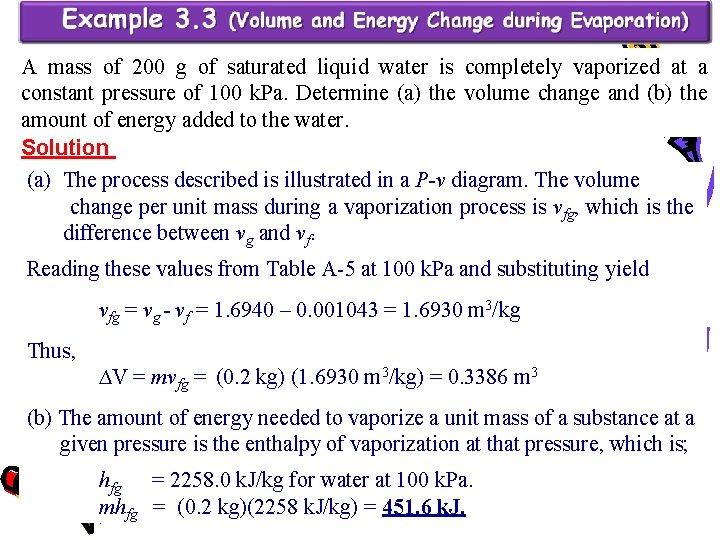 A mass of 200 g of saturated liquid water is completely vaporized at a