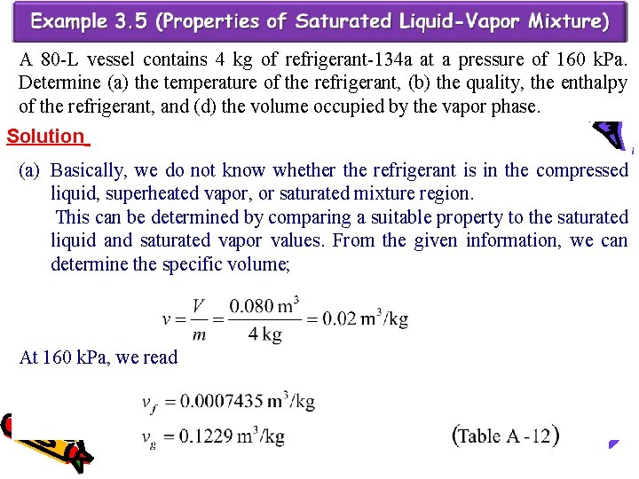 A 80 -L vessel contains 4 kg of refrigerant-134 a at a pressure of