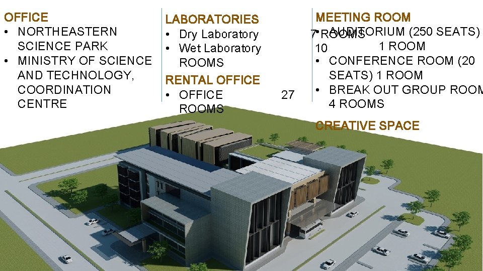 OFFICE • NORTHEASTERN SCIENCE PARK • MINISTRY OF SCIENCE AND TECHNOLOGY, COORDINATION CENTRE LABORATORIES