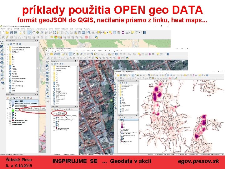 príklady použitia OPEN geo DATA formát geo. JSON do QGIS, načítanie priamo z linku,