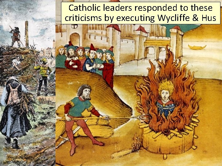 Catholic leaders responded to these criticisms. Title by executing Wycliffe & Hus ■ Text Catholic leaders responded to these criticisms. Title by executing Wycliffe & Hus ■ Text
