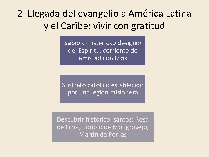 2. Llegada del evangelio a América Latina y el Caribe: vivir con gratitud Sabio