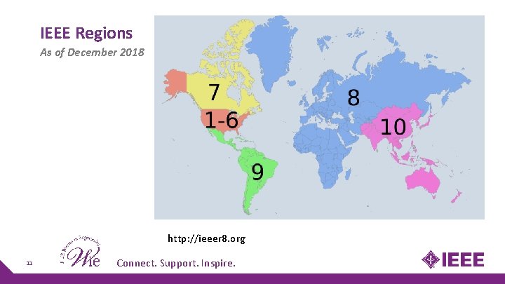 IEEE Regions As of December 2018 http: //ieeer 8. org 11 Connect. Support. Inspire. IEEE Regions As of December 2018 http: //ieeer 8. org 11 Connect. Support. Inspire.