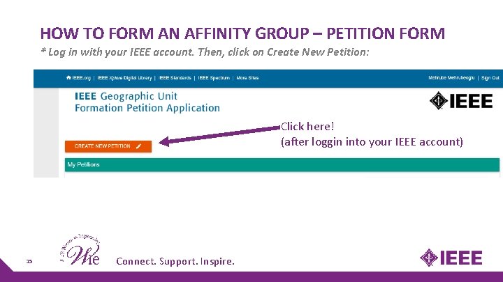 HOW TO FORM AN AFFINITY GROUP – PETITION FORM * Log in with your HOW TO FORM AN AFFINITY GROUP – PETITION FORM * Log in with your