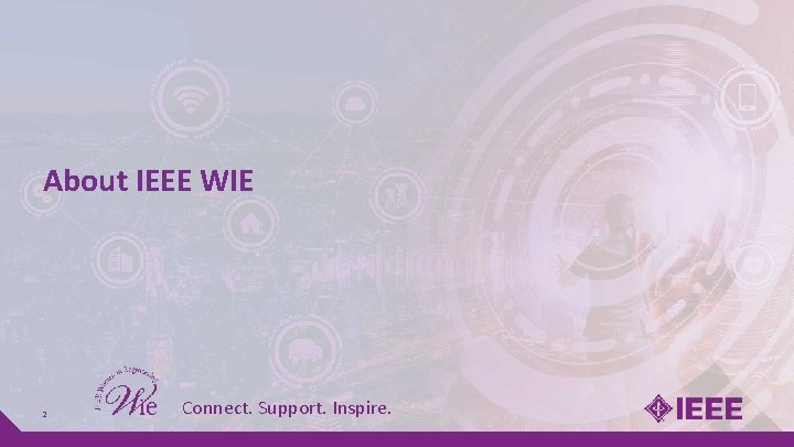 About IEEE WIE 2 Connect. Support. Inspire. About IEEE WIE 2 Connect. Support. Inspire.