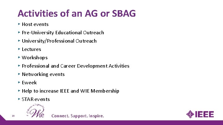 Activities of an AG or SBAG ▸ Host events ▸ Pre-University Educational Outreach ▸ Activities of an AG or SBAG ▸ Host events ▸ Pre-University Educational Outreach ▸
