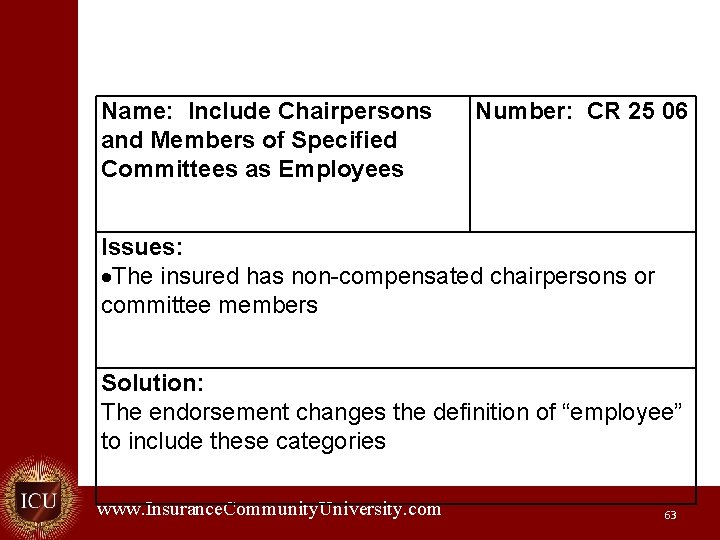 Name: Include Chairpersons and Members of Specified Committees as Employees Number: CR 25 06