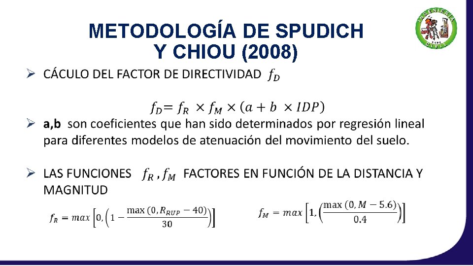 METODOLOGÍA DE SPUDICH Y CHIOU (2008) 