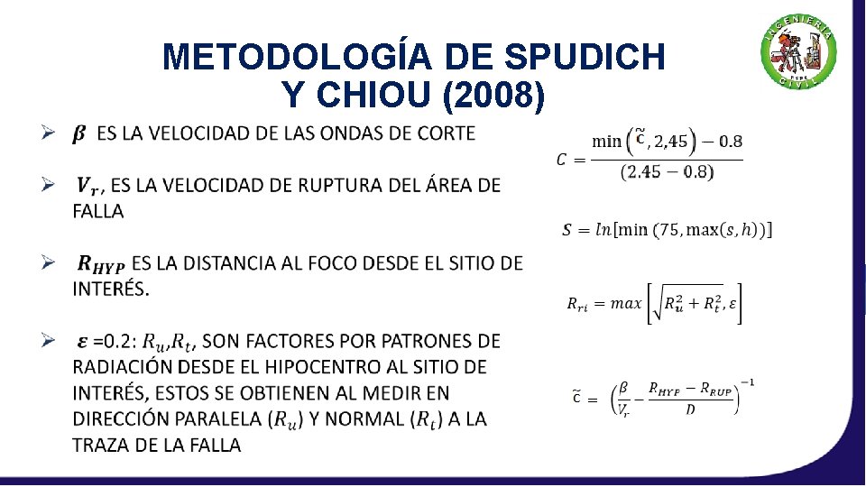 METODOLOGÍA DE SPUDICH Y CHIOU (2008) 