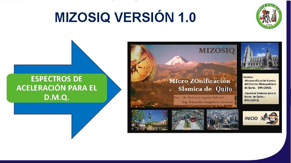 MIZOSIQ VERSIÓN 1. 0 ESPECTROS DE ACELERACIÓN PARA EL D. M. Q. 