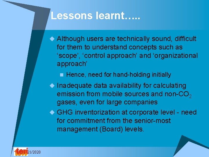Lessons learnt…. . u Although users are technically sound, difficult for them to understand