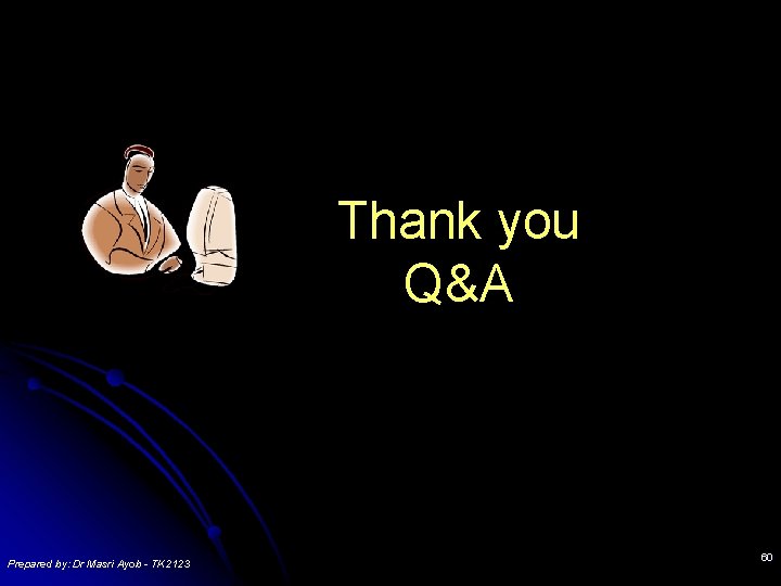 Thank you Q&A Prepared by: Dr Masri Ayob - TK 2123 60 