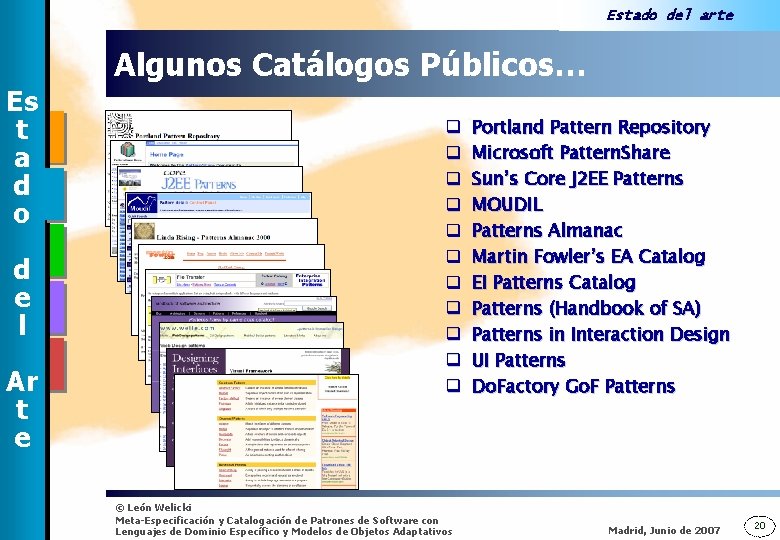 Estado del arte Algunos Catálogos Públicos… Es t a d o d e l