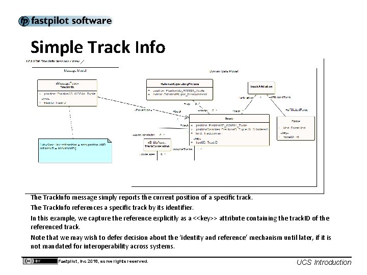 Simple Track Info The Track. Info message simply reports the current position of a