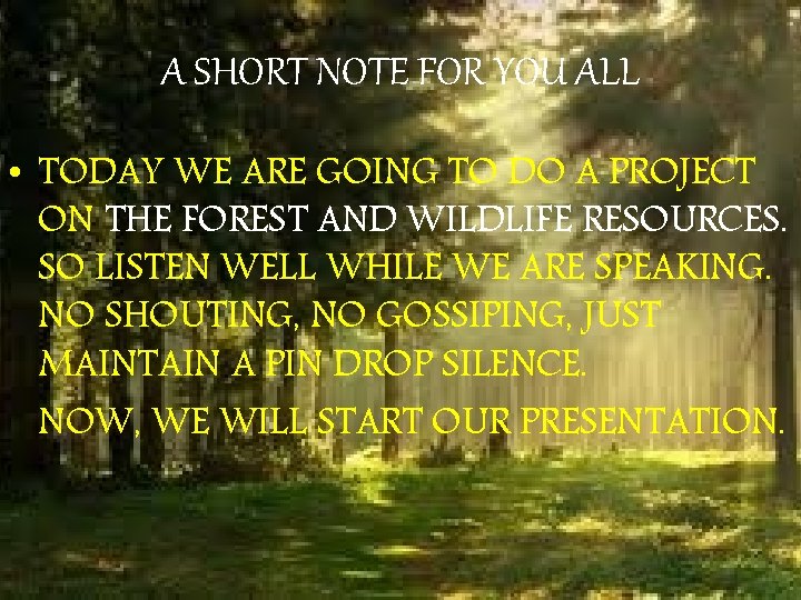 A SHORT NOTE FOR YOU ALL • TODAY WE ARE GOING TO DO A A SHORT NOTE FOR YOU ALL • TODAY WE ARE GOING TO DO A