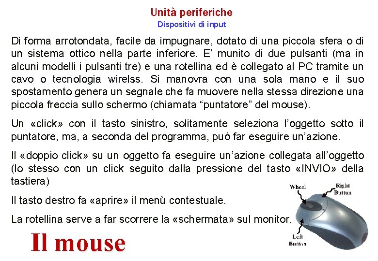 Unità periferiche Dispositivi di input Di forma arrotondata, facile da impugnare, dotato di una