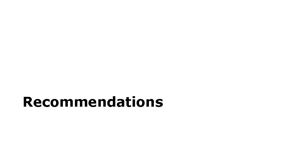 Recommendations 