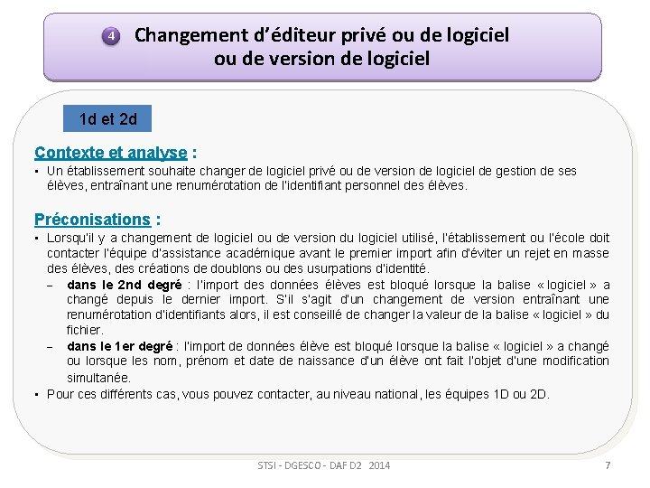 4 Changement d’éditeur privé ou de logiciel ou de version de logiciel 1 d 4 Changement d’éditeur privé ou de logiciel ou de version de logiciel 1 d