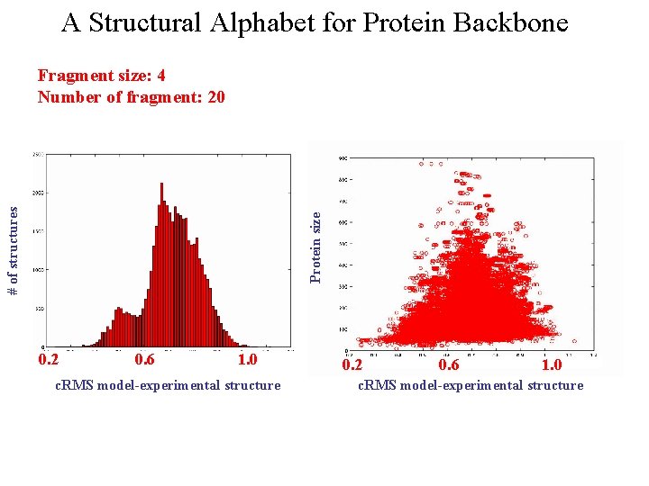 A Structural Alphabet for Protein Backbone Protein size # of structures Fragment size: 4