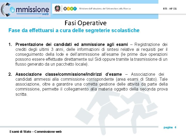 Fasi Operative Fase da effettuarsi a cura delle segreterie scolastiche 1. Presentazione dei candidati