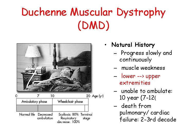 Duchenne Muscular Dystrophy (DMD) • Natural History – Progress slowly and continuously – muscle