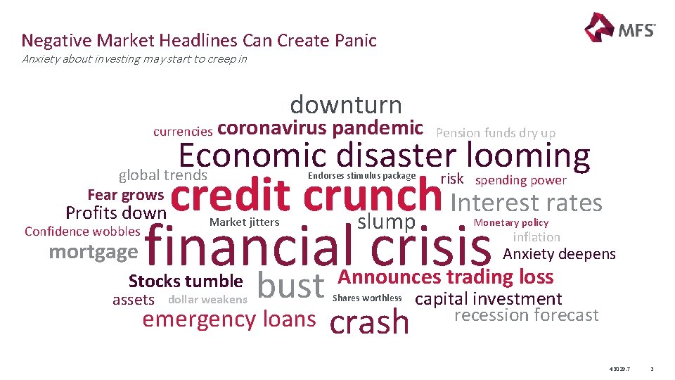 Negative Market Headlines Can Create Panic Anxiety about investing may start to creep in