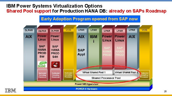IBM Power Systems Virtualization Options Shared Pool support for Production HANA DB: already on IBM Power Systems Virtualization Options Shared Pool support for Production HANA DB: already on
