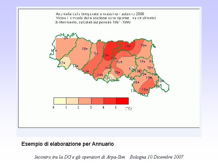 Esempio di elaborazione per Annuario Incontro tra la DG e gli operatori di Arpa-Sim