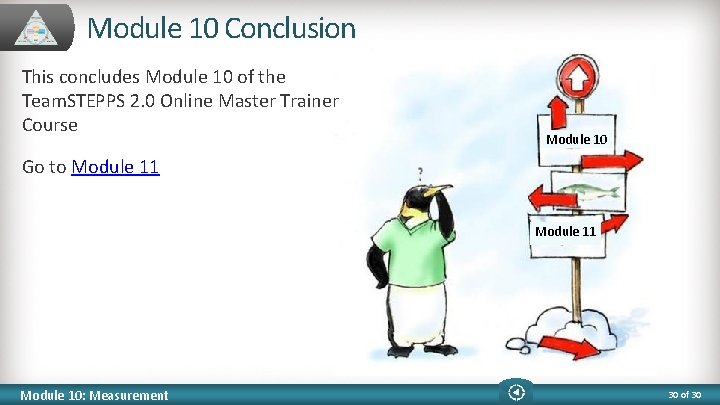 Module 10 Conclusion This concludes Module 10 of the Team. STEPPS 2. 0 Online