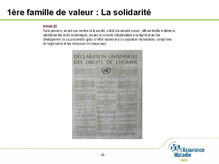 1ère famille de valeur : La solidarité - 20 - 