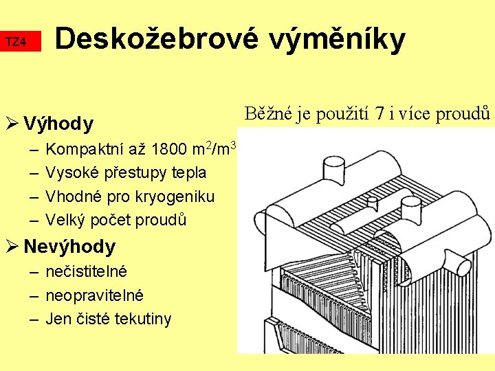 Deskožebrové výměníky TZ 4 Ø Výhody – – Kompaktní až 1800 m 2/m 3