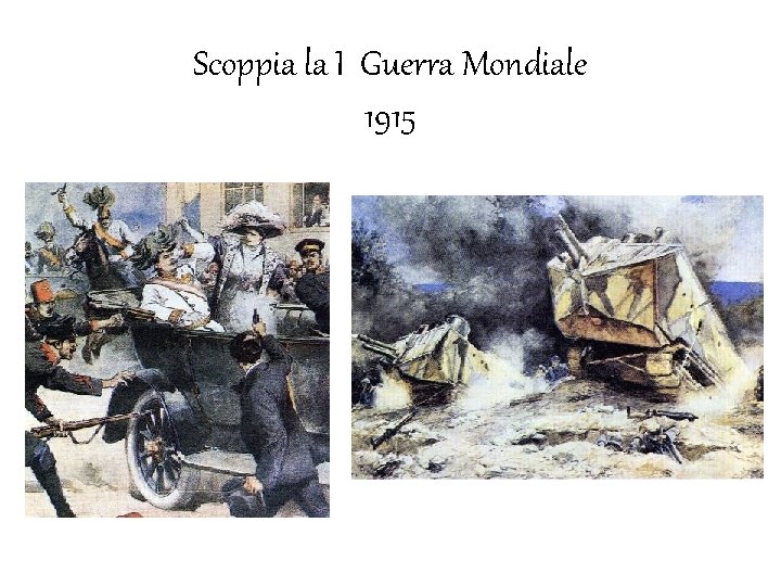 Scoppia la I Guerra Mondiale 1915 Scoppia la I Guerra Mondiale 1915