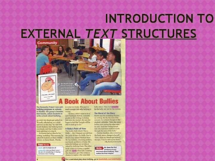 INTRODUCTION TO EXTERNAL TEXT STRUCTURES 