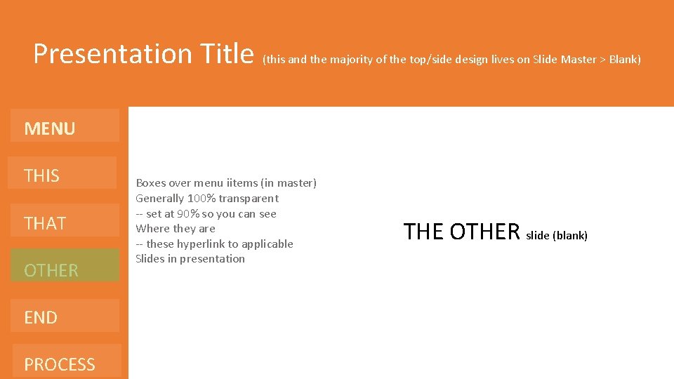 Presentation Title (this and the majority of the top/side design lives on Slide Master