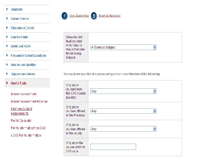 Subject Requirements • Science courses: Science Subject • Engineering: Honours Maths 