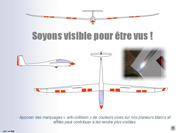 Soyons visible pour être vus ! Apposer des marquages « anti-collision » de couleurs