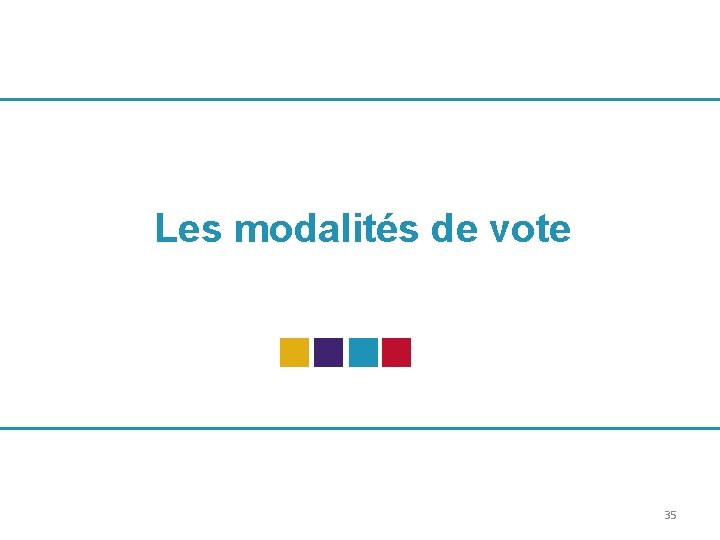 Les modalités de vote 35 