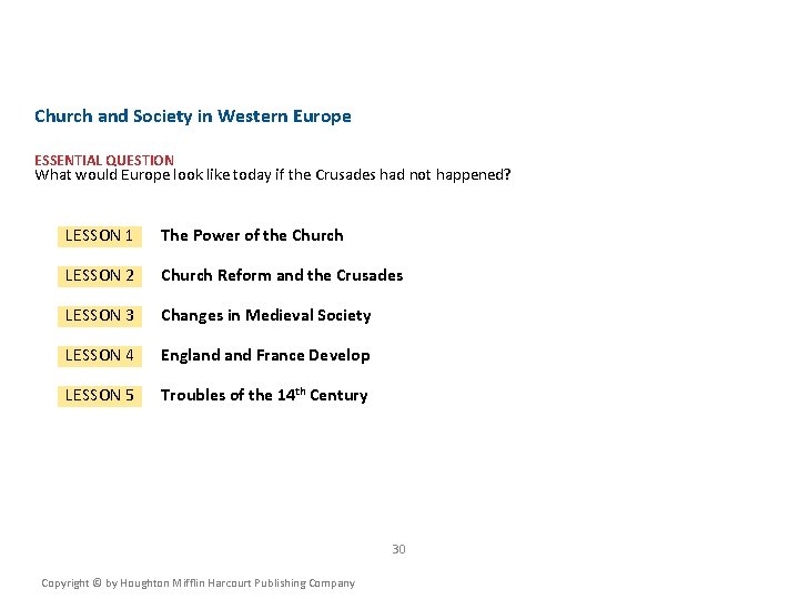 Church and Society in Western Europe ESSENTIAL QUESTION What would Europe look like today