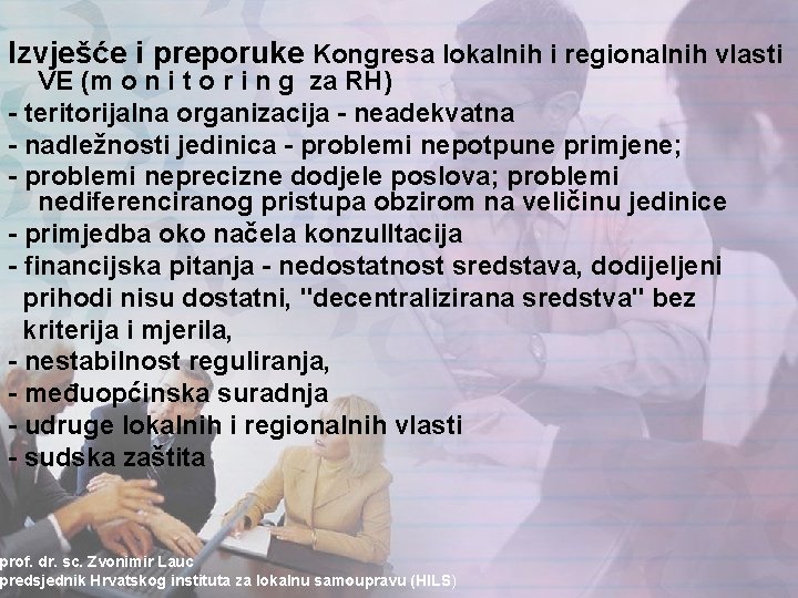 Izvješće i preporuke Kongresa lokalnih i regionalnih vlasti VE (m o n i t