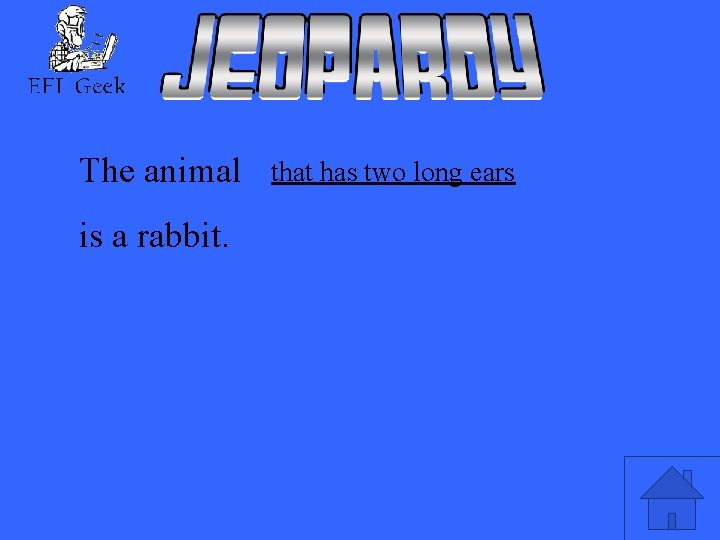 The animal is a rabbit. that has two long ears 