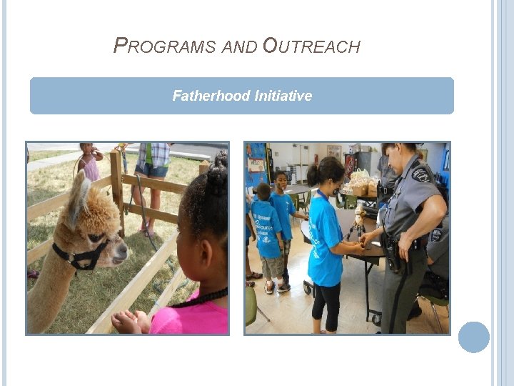 PROGRAMS AND OUTREACH Fatherhood Initiative 