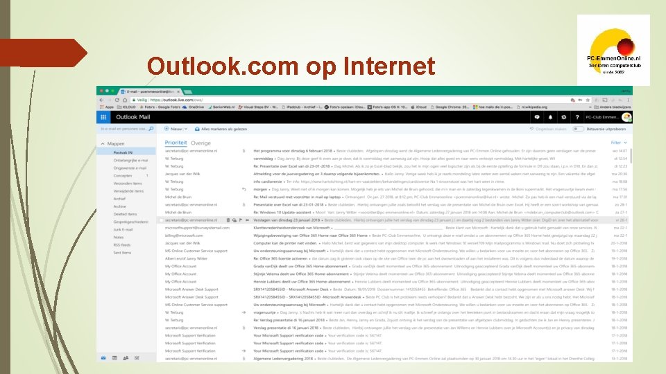 Outlook. com op Internet 