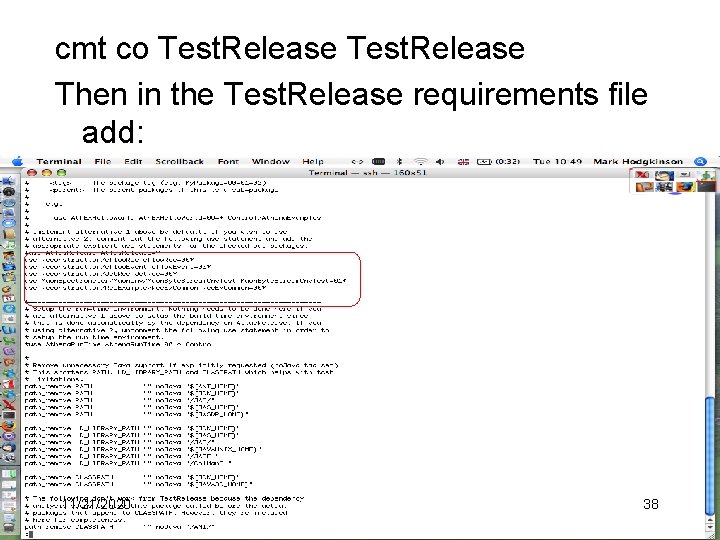 cmt co Test. Release Then in the Test. Release requirements file add: 11/21/2020 38