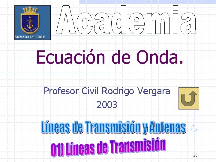 Ecuación de Onda. Profesor Civil Rodrigo Vergara 2003 25 