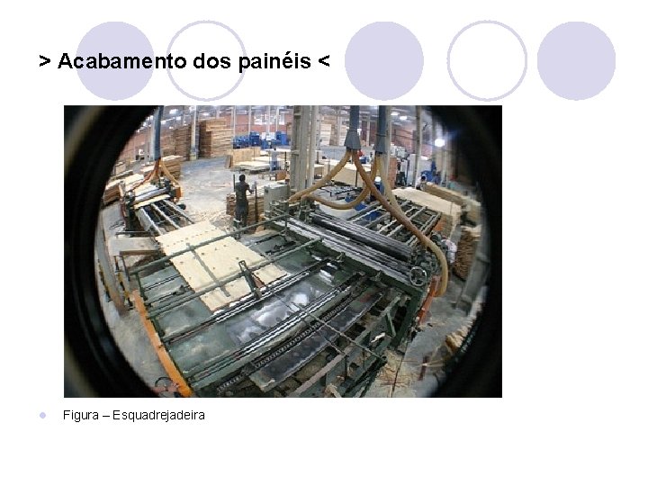 > Acabamento dos painéis < l Figura – Esquadrejadeira 